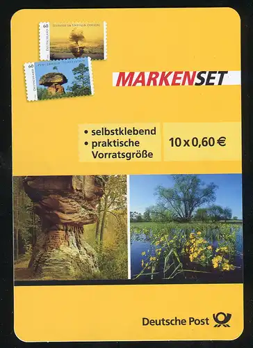 FB 39 Odertal und Pfälzerwald, Folienblatt-Dummy aus Plastik mit runden Ecken