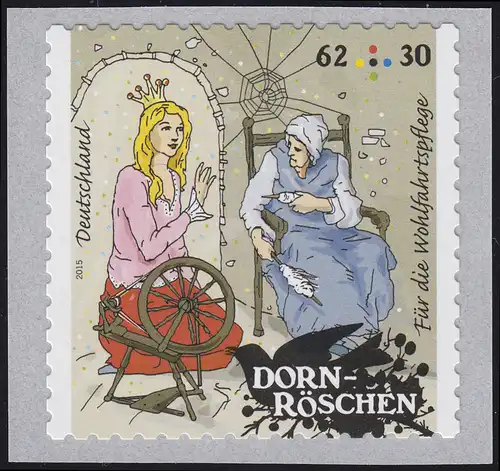 3136 Wofa Grimms Märchen - Dornröschen 62 Cent, selbstklebend von der Rolle **