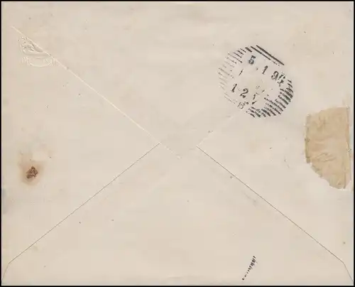 Bayern Enveloppe privée PU 5 armoiries 10 Pf. karminrosa, MÜNCHEN 4.1.96 n. Linz