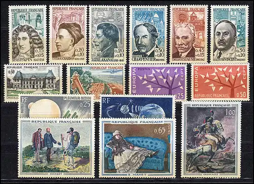 1378-1419 France millésime 1962 complet, frais de port **