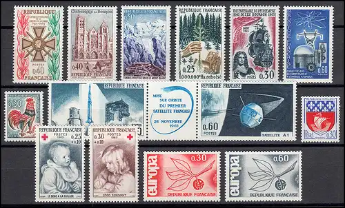 1496-1533 France millésime 1965 complet, frais de port