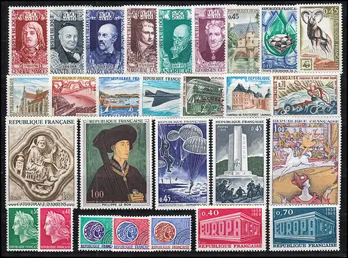 1649-1693 Frankreich Jahrgang 1969 komplett, postfrisch **