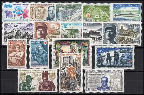 1649-1693 Frankreich Jahrgang 1969 komplett, postfrisch **