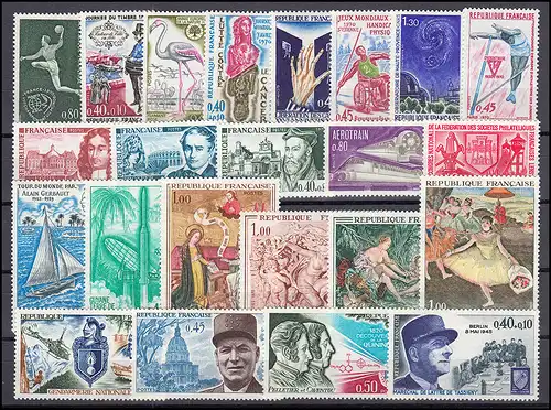 1694-1734 France millésime 1970 complet, frais de port **