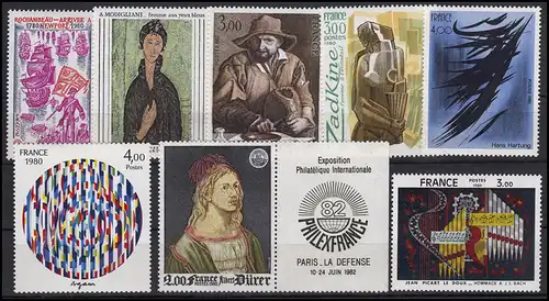 2187-2234 France millésime 1980 complet, frais de port **