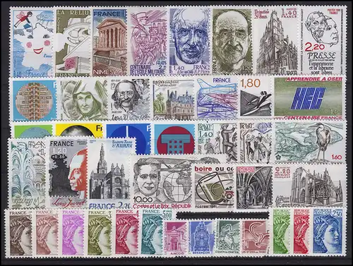 2235-2298 Frankreich Jahrgang 1981 komplett, postfrisch