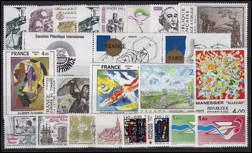 2235-2298 Frankreich Jahrgang 1981 komplett, postfrisch