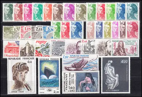 2299-2373 France millésime 1982, complet, frais de port