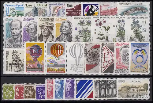 2374-2423 Frankreich Jahrgang 1983 komplett, postfrisch