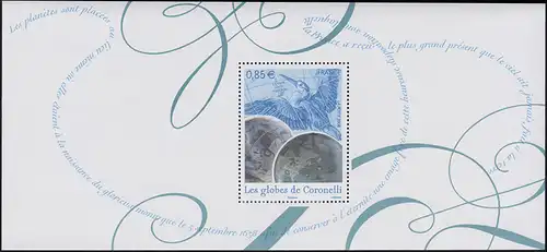 Bloc 83 Vincenzo Maria Coronelli - Globes de terre / Gloires du ciel en carte pliante **