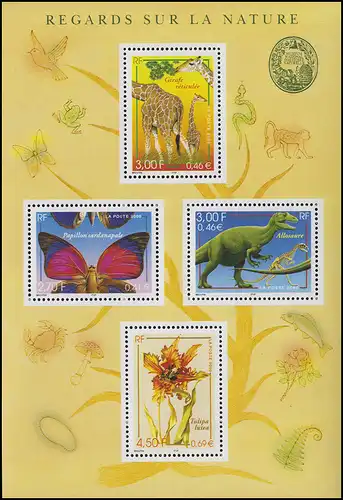 Block 23 Naturhistorisches Museum Falter Giraffe Dinosaurier Pflanzen **