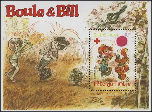 Block 27 Fest der Briefmarke - Comicfiguren Boule & Bill, ** postfrisch