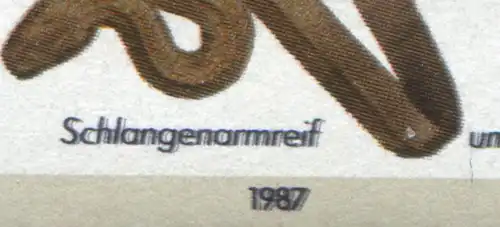 792DD Wofa Schlangenarmreif - Doppelbilddruck schwarz (nur Inschriften) **