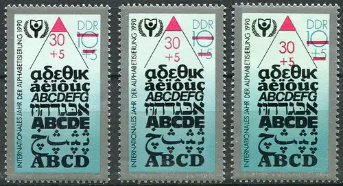 3353PV Alphabetisierung - Set mit 3 Marken: PV oben / normal / PV unten, alle **