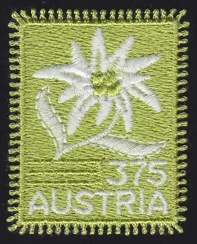 2538 Edelweiß, Stickereimarke 2005, selbstklebend, **