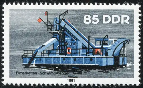 2656 Binnenschiffe 85 Pf. mit PLF: unten verkürzte 1 bei der 1981, Feld 25 **