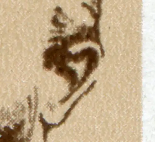 2050-2052 SED 1975, Zusammendruck mit PLF 2050: Ohrlinie unterbrochen **