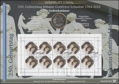 3079 Sculpteur Gottfried Shadow - Numisblatt 2/2014