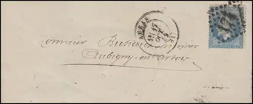 Frankreich 28 Napoleon 20 C. EF Brief ARRAS 17.10.69 mit GC 174