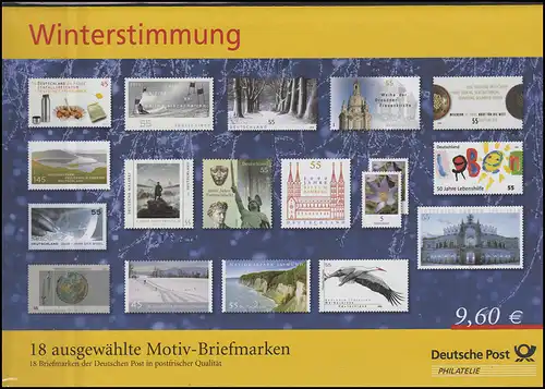 Atmosphère hivernale - 18 timbres à motifs sélectionnés de 2003-2011