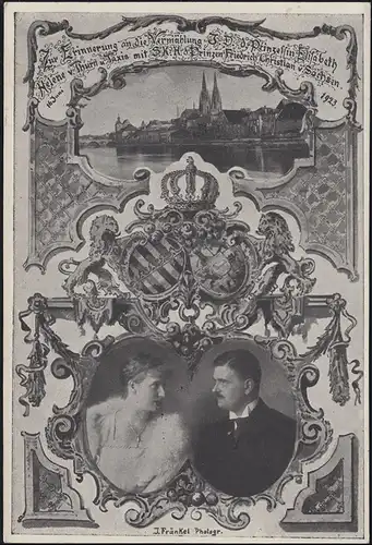 Thurn et Taxis ND 38 chiffre 1 Sgr sur carte postale spéciale 1923 - édition 500 pièces