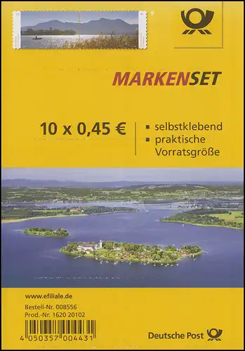 FB 49 Panorama Chiemsee, Folienblatt mit 5x 3167-3168, **