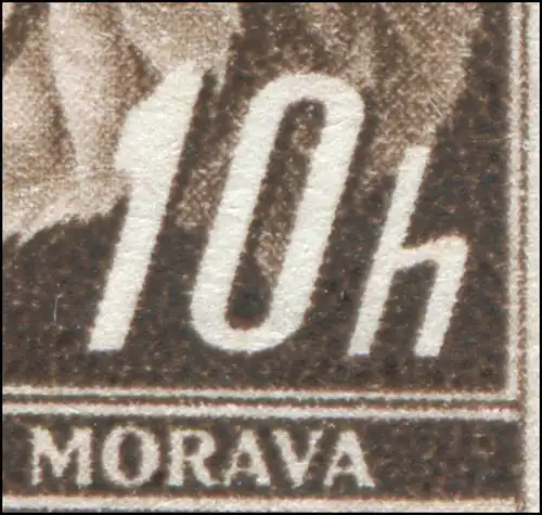 Bohême et Moravie 23I Tilleul 10H. avec PLF I: tête de 1 épaissie, paire **