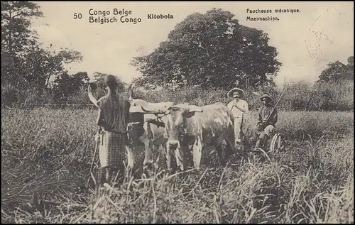 Belgisch Kongo AK Kitobola / Ernte-Maschine, Ort-PK ELISABETHVILLE 11.6.1913