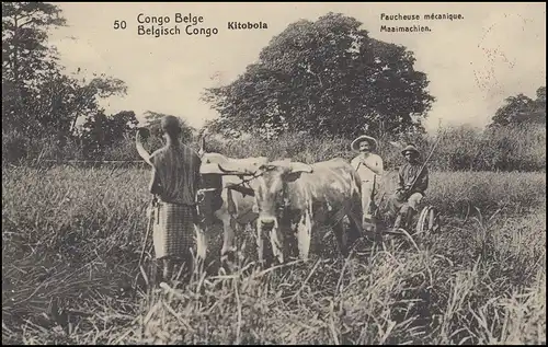 Congo belge AK Kitobola / Machine de récolte, PK local ELISABETHVILLE 11.6.1913