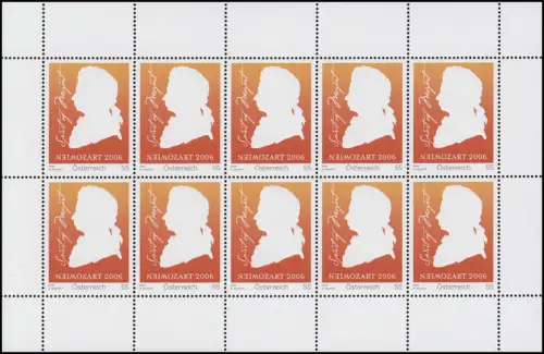 2572 Wolfgang Amadeus Mozart 2006 - Arc complet, frais de port