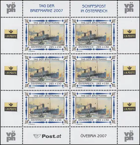 2669 Tag der Briefmarke 2007 - kompletter Kleinbogen, postfrisch