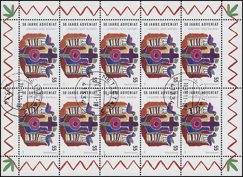 2899 Lateinamerika-Hilfswerk Adveniat- Kleinbogen NETTETAL 11.11.2011