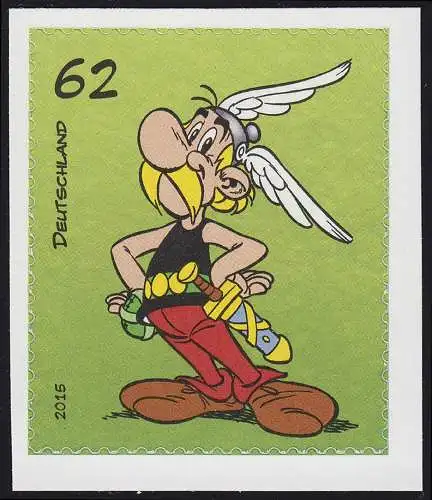 3178 Astérix 62 centimes de MH 101 Asterrix 2015, autocollant **