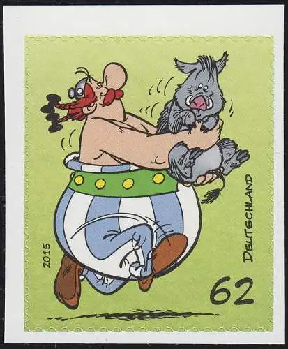 3179 Obélix 62 centimes de MH 101 Astérix 2015, autocollant **