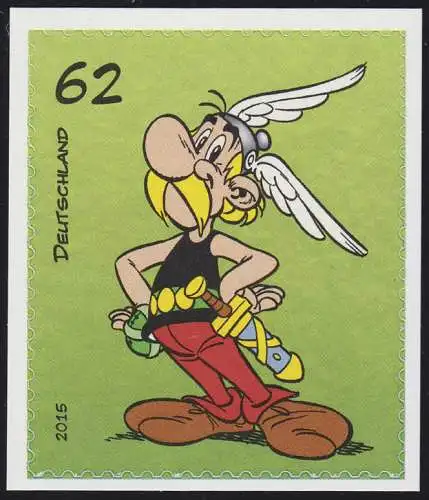 3178 Astérix 62 centimes, autocollant, sur film neutre **