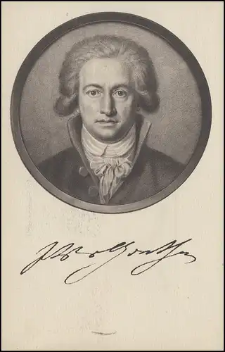 108-110 Goethe + Sacrifice d'urgence sur la carte anniversaire Goéthe SSt anniversaire 28.8.49