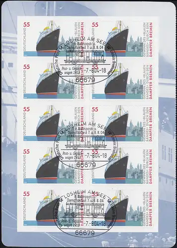 2417 Bande bleue BREMEN: côté gauche du MH 56 avec SSt LOSHEIM vapeur 7.8.04