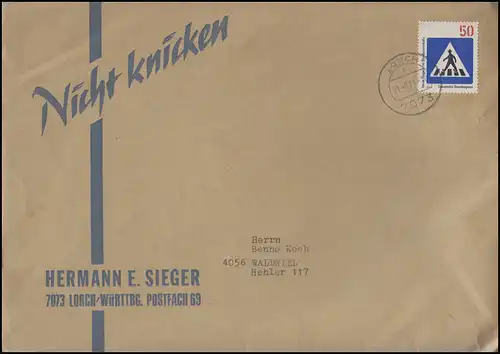 668 Nouvelles règles dans le domaine des transports routiers 50 p. Piétons passage EF Lettre Lorch 31.8.71