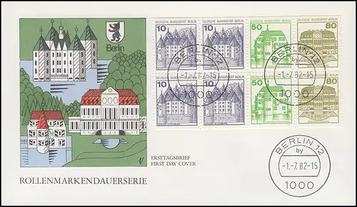 HBl. 21 aus MH 13 BuS 1982 - Heftchenblatt auf Schmuck-FDC BERLIN 1.7.1982