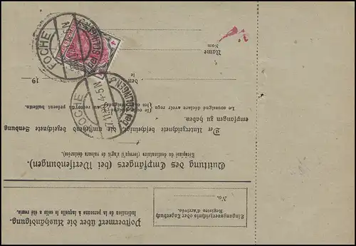 153 Germania 2x 4 M Paketkarte FOCHE bei SOLINGEN 27.11.20 nach Signau/Schweiz