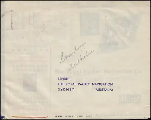 Erstflug Amsterdam - Batavia - Sydney 28.6.1938 Brief MiF s'GRAVENHAGE 23.6.38