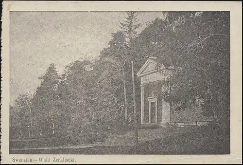 Feldpost Fuhrparkkolonne Nr. 1 Inf.-Div. Nr. 123, AK Swenzian FELDPOST 13.9.16