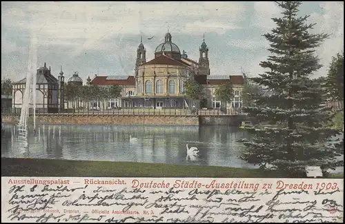 Ansichtakrte Deutsche Städteausstellung 1903 MeF SSt DRESDEN AUSSTELLUNG 27.9.03