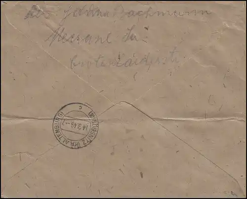 SBZ-MiF chiffres et blasphèmes R-Bf Not-R-Zettel Merane 13.3.46 selon GÖSSNITZ 14.3.