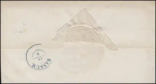 Hanovre Coiffage de lettres Tampon à deux cercles HANNOVER 13.9. n. Freudenberg