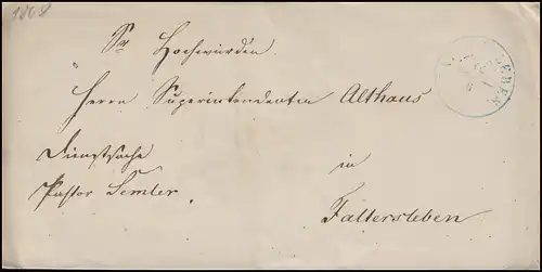 Lettre de service de Hanovre Tampon à deux circuits LIVRAISON 16.6.