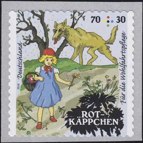 3215 Grimms Märchen - Rotkäppchen 70 C, selbstklebend von der Rolle **