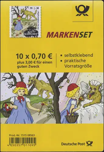 103 MH Grimms conte de fées: Capeau rouge, premier tampon d'utilisation Bonn 11.02.2016