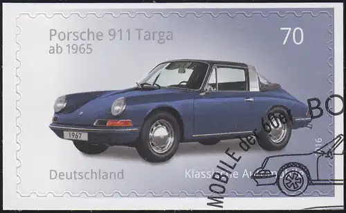 3213 Automobile: Porsche 911 Targa, selbstklebend, auf neutraler Folie, O