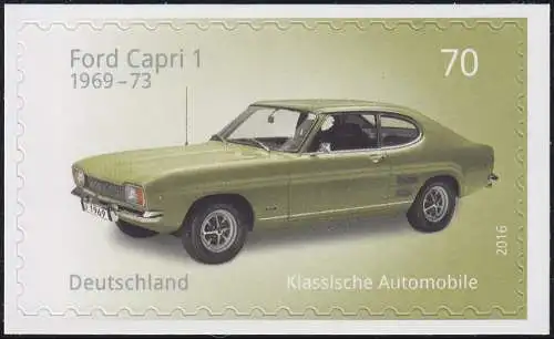 3214 Automobile: Ford Capri 1, selbstklebend, auf neutraler Folie, ** 